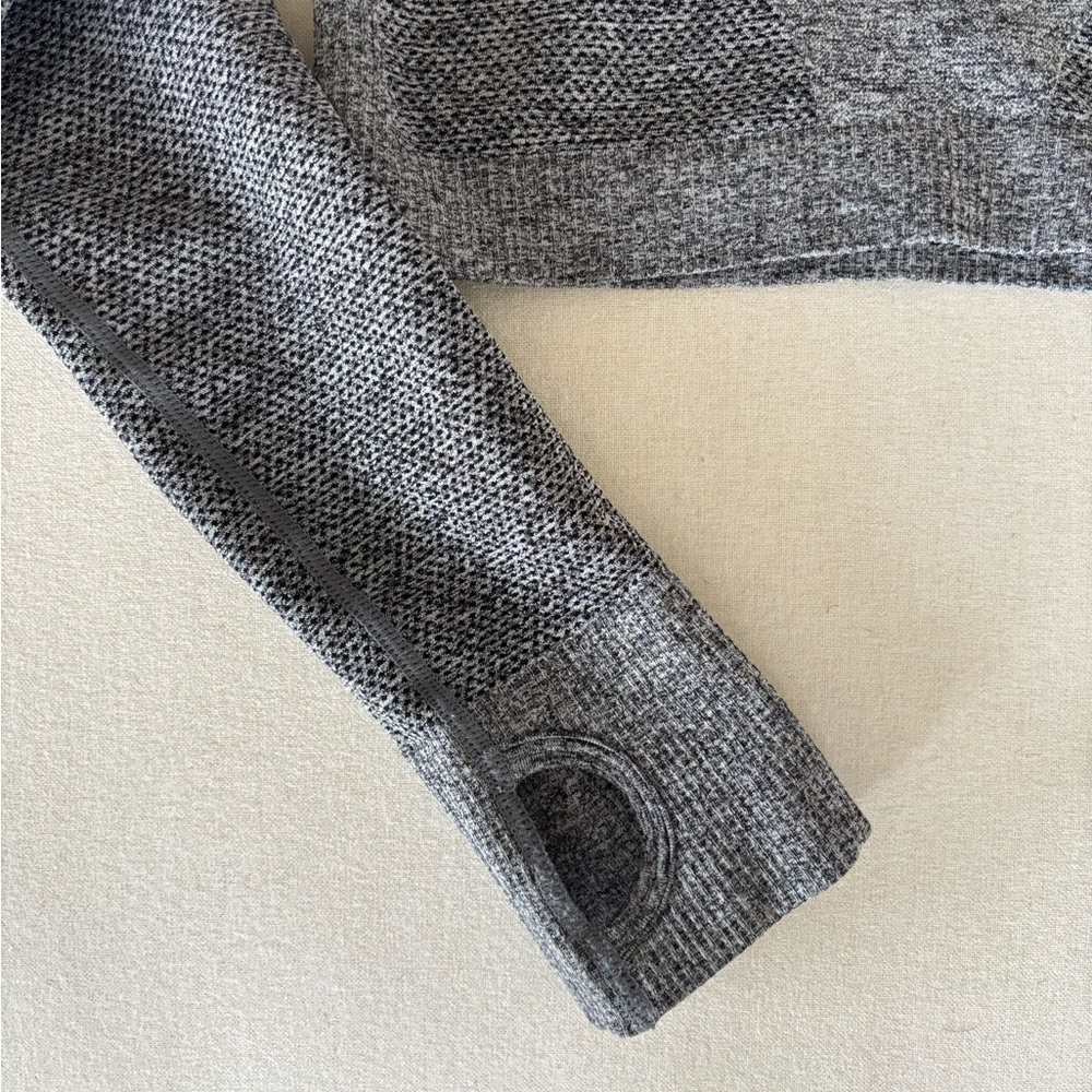 GYMSHARK Flex long sleeve crop top grey S small athletic - Picture 7 of 7